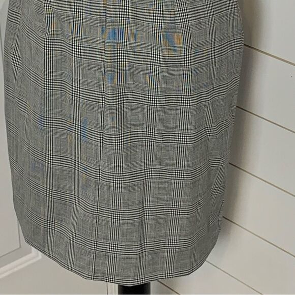 Banana Republic Grey and black plaid shift dress woman’s size 4P office - Picture 6 of 10